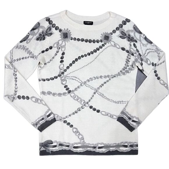 Talbots Merino Wool jewel print sweater size small petite - Picture 16 of 16